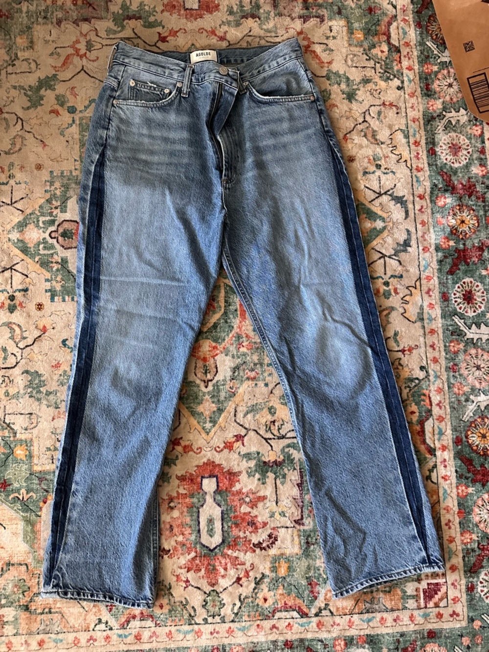 Agolde Light Blue Denim Jeans super cool design